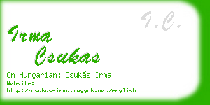 irma csukas business card